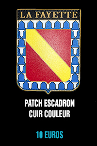 Patch escadron en cuir couleur - 10 euros