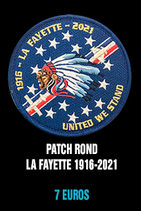 Patch rond La Fayette 1916-2021 - 7 euros